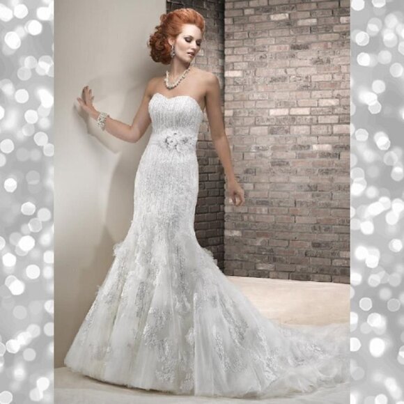 NWT Maggie Sottero Wedding Gown Bridal Dress Hope - Picture 1 of 7